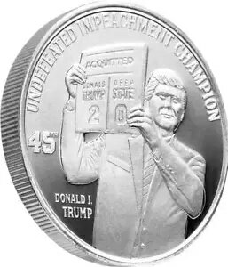 TRUMP 1オンス シルバー ラウンド .999 BU MAGA - 無敗弾劾チャンピオン 2021 L/E4500