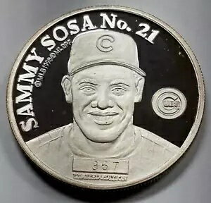 .999 シルバー 1オンス ラウンド |サミー・ソーサ | MLB |野球ナショナルリーグMVP