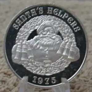 1975年 サンタズヘルパーズ コカコーラ 1/2トロイオンス .999 シルバーラウンド - 希少品
