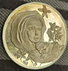 ヴィンテージ 母の日 Feliz Dia Da Madre Una Onza Plata Pura 1 オンス シルバー ラウンド