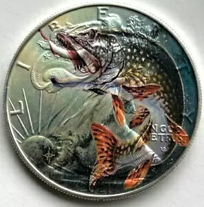 バス釣りアメリカンシルバーイーグル1オンス.999限定版シルバードルコイン