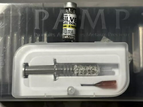 地金シルバーショットシリンジ+シルバー注射バイアル（SET .999純銀10.88G