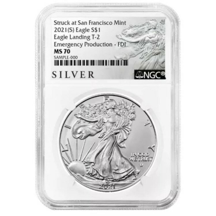 楽天WORLD RESOURCE【KING店】2021 （S） $1 タイプ 2 アメリカン シルバー イーグル NGC MS70 緊急生産 FDI AL...