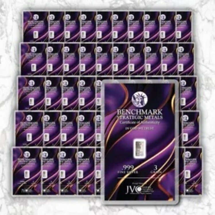 銀バー 999 良質地金 50パック 素晴らしいクリスマスプレゼント 26セント(3)