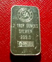 1974 アルゴール S.A. キアッソ SSA スイス シルバー バー 2 トロイ オンス..999 シルバー-A