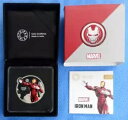 2022 マーベル アベンジャーズ アイアンマン 1オンス .9999 ファイン シルバー ラウンド、1 トロイオンス、MMTC PAMP
