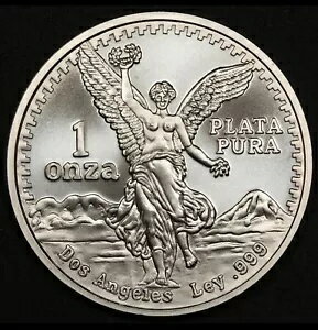 2023 1 オンス 999 シルバー メキシコ ドス アンヘレス リベルタード通信銀メダルのような証明(3)