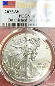 PCGS SP-70 ファーストストライク! 2022-W 艶出しシルバーイーグル
