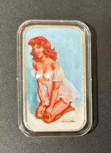 楽天WORLD RESOURCE【KING店】1950年代 ピンナップ 1オンスT .999 シルバー アール モラン スタイル 限定 ミント エナメル アート バー