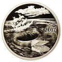 2017 1 オンス シルバーバグ アイランド ワールプール 999 プルーフ シルバー 999 ラウンド 777