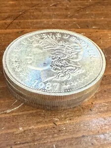 楽天WORLD RESOURCE【KING店】モーガン バスト ダラー スタイル シルバー トレード ユニット 1987 3 個、各 1 オンス 0.999 シルバー