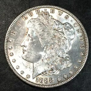 1888 モルガン シルバー ダラー - 表示されている正確なコイン - 高品質スキャン #o773