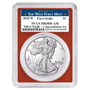 プレセール - 2025-W $1 1 オンス プルーフ アメリカン シルバー イーグル おめでとうセット PCGS...