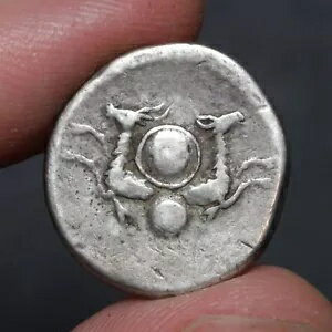 山羊座コイン 古代ローマ帝国 シルバー デナリウス ウェスパシアヌス 80AD ディヴァス シールド