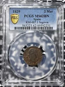 1829 ڥ ӥ 2 ޥ٥ǥ PCGS MS62BN Lot#G7366 Ũ UNC! KM#487.1