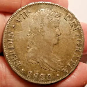 8 レアル ボリビア 1820-PTS パジャマ、下層の光沢のあるラブリー トーニング S-960