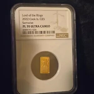 2022年の料理人は。ロード オブ ザ リング サムワイズ 5g ゴールド PL 70 ウルトラ カメオ コイン