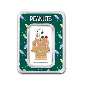 Peanuts? スヌーピー ジンジャーブレッド ハウス 1 オンス カラーシルバー バー グリーン ベルベット ..