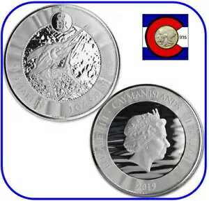 2019 ケイマン諸島 プルーフライク カジキ 1 オンス 0.999 銀貨 カプセル入り