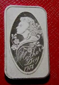 1974 母の日アート バー マディソン ミント 1 トロイ oz.999 ファイン シルバー