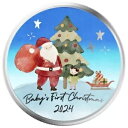 2024 - 1 オンス ベビーズ ファースト クリスマス カラー .999 シルバー ラウンド BU スコッツデール 在庫