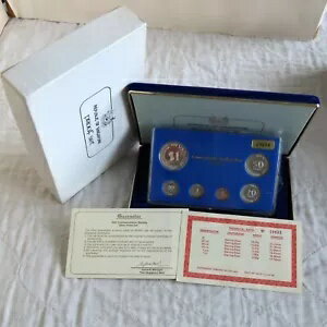 シンガポール 1981 6 コイン スターリングシルバー プルーフ セット - ケース入り/コア/アウター