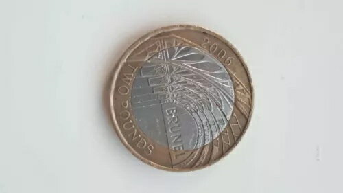 2ポンドの珍しい2ポンド硬貨、ブルネル、2006年 - 送料無料