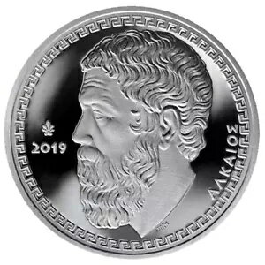銀貨 アルカイオスの詩人 2019 - ギリシャ - ケース入り - 34.1 gr PP-