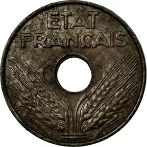 [#50441] コイン、フランス、エタ・フランセ、20 サンタイム、1944 年、パリ、オーストラリア、Z、株式会社(3)