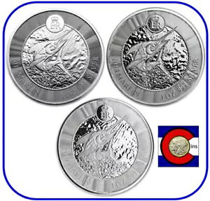 2017 2018 2019 ケイマン諸島 プルーフライク カジキ (3) 1 オンス銀貨、カプセル入り
