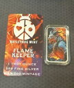 レア! The Flame Keeper 1 トロイオンス 0.999 シルバー バー - ヘイリーバグ ミント 1/200
