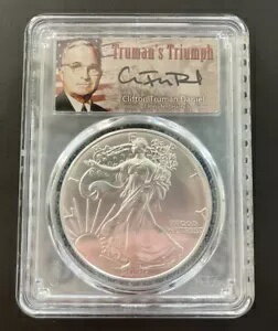 2022 シルバー イーグル T-2 - PCGS MS70 / 発行初日 クリフトン トルーマン ダニエル (w)