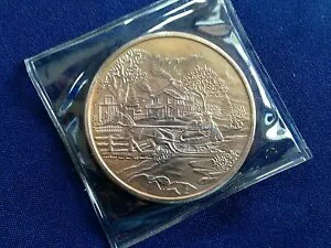 冬景色の馬のそり 2 トロイオンス シルバー アート メダル P2679