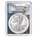プレセール - 2025-W プルーフ $1 アメリカン シルバー イーグル PCGS PR69DCAM FS イーグル フレーム