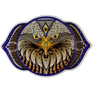 2023 2 オンス カラー化されたソロモン諸島第 6 チャクラのシルバー イーグル コイン(3)