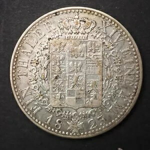 1823 ドイツ プロイセン 1 ターラー シルバー コイン 送料無料 M1026