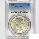 1923-D シルバー ピース ダラー コイン PCGS MS61(3)