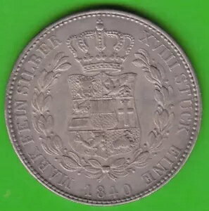 コイン シルバー メクレンブルク シュヴェリーン 2/3 ターラー 1840 SS-VZ 小さな傷 nswleipzig