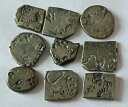 S1# インド インダス渓谷 マガド ジャナパダ マユリアン パンチマーク 9 銀貨 300BC