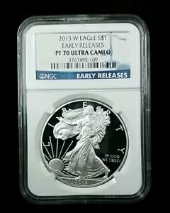 2013-W $1 American Proof Silver Eagle Dollar Coin NGC PF 70 U CAM ER #2755商品についてブランド 米国造幣局コインアメリカンイーグル構成シルバー2013 年ストライクタイププルーフ繊度 0.999グレード PR 70ブランド/造幣局 米国造幣局NGC認証注意事項※以下の注意事項をご理解のうえ、ご購入ください■ 鑑定済みコイン・紙幣について各種コイン・紙幣の鑑定機関（NGC、PCGS、PMGなど）は、収集品の真贋鑑定およびグレーディングを行う専門機関です。鑑定後の商品は、専用ケース（スラブ）に封入され、状態を示すグレードが付与されます。■ グレードについてグレードはコイン・紙幣自体の状態を評価するものであり、ケース自体の品質や状態を保証するものではありません。製造・輸送時の影響により、以下のような状態が発生する場合がございます。- 軽微なスレ傷・拭き傷（特に光の角度で見えるもの）- ケース内部のホコリ・小さな異物（鑑定機関の検品基準を満たしている場合）- ラベルのズレ・わずかな傾きこれらは鑑定機関の基準内であり、返品・交換の対象とはなりませんのでご了承ください。■ ラベルの種類について各鑑定機関では、コイン・紙幣の状態や鑑定の結果に応じて異なるラベルが付与されます。- 通常ラベル（Standard/Regular）：一般的なグレード付き鑑定済みコイン・紙幣- オーセンティック（Authentic）：グレードなしで真贋のみ保証- 詳細グレード（Details）：クリーニング跡やエッジのダメージがあるが本物と認定- 特別ラベル（Special Label）：記念版や特定のデザインの限定ラベル - 例：NGC「Early Releases」「First Releases」、PCGS「First Strike」 などグレードやラベルの種類は、商品画像および説明文をご確認のうえ、ご購入ください。■ 在庫状況について当店の商品は海外から取り寄せております。ご購入のタイミングによっては在庫切れとなる場合がございます。その際はご連絡のうえ、ご注文をキャンセルさせていただく場合がございますので、あらかじめご了承ください。■ ご注文後のキャンセルについてご注文と同時に商品のお取り寄せを開始するため、お客様都合によるキャンセルは承っておりません。■ 配送についてお届けまでに通常2〜3週間ほどかかります。海外の祝日や天候、税関手続きにより通常より配送が遅れる可能性がございます。■ 保証について商品説明に英語で「保証（warranty）」と記載があっても、日本国内では適用されませんのでご了承ください。 当店では、商品到着後7日以内の初期不良に限り、対応させていただきます。 （返品規約の詳細については、楽天市場内の会社概要欄下部をご参照ください。）■ 商品の色・素材感について撮影環境やモニター設定により、実際の商品と色味や質感が異なる場合がございます。■ 価格変動について希少性の高い商品は市場価格の変動により、追加料金をお願いする場合がございます。追加料金に同意いただけない場合には、ご注文のキャンセルが可能ですので、ご安心ください。■ その他サービスについて海外製品の輸入代行も承っております。ショップに掲載されていない商品でもお探し可能ですので、お気軽にご相談ください。尚、業者販売（業販）や複数購入の場合、割引対応も可能です。ご希望の方はお問い合わせください。