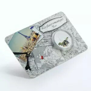 ベナン 1000 フラン ロマンチックな場所パリ カラー銀貨 2013(3)