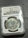 1880 P モーガン シルバー ドル NGC MS63 モンスター トーン トーニング コイン (Slab2366)
