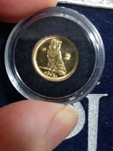 1995 ジブラルタル ロイヤル ドッグス ;コリー レア 1/25 ゴールド、ドイツ語の証明書付き