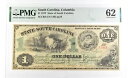 PMG 62 Unc 1872 $1 サウスカロライナ州コロンビア歳入債券 *1132(3)