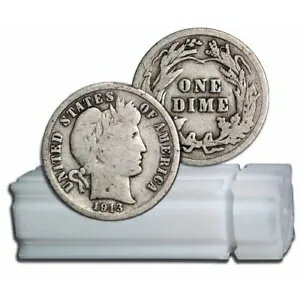 50 枚ロール $5 額面 90% シルバー バーバー ダイム AG/G+ ミックス ミント フル デーツ