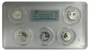 2022 S シルバー クォーター セット アメリカン ウーマン 5 コインセット PCGS PR70DCAM FDOI フラグ