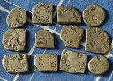 S6#インド インダスバレー マガド ジャナパダ マユリヤン パンチマーク 12 銀貨 300BC