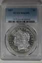 1887 1.00 PCGS MS63 PL モーガン シルバー ドル、ミス リバティ ヘッド ドル