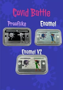 2022 ウイルス バトル ビデオ ゲーム スタイル 3 本 1 オンス 999 シルバー アート バー セット CMG ミント
