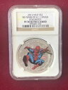 2013 ニウエ「スパイダーマンの 50 年」 カラーライズド 1 オンス .999 ファイン シルバー NGC PF70 UC